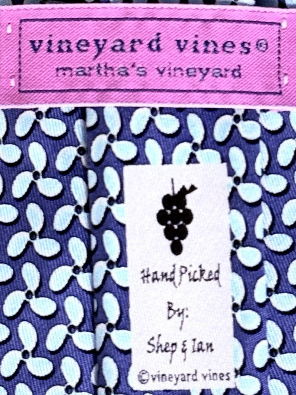 Vineyard Vines Mens Silk Tie Blue Light Blue Boat Propeller Nautica